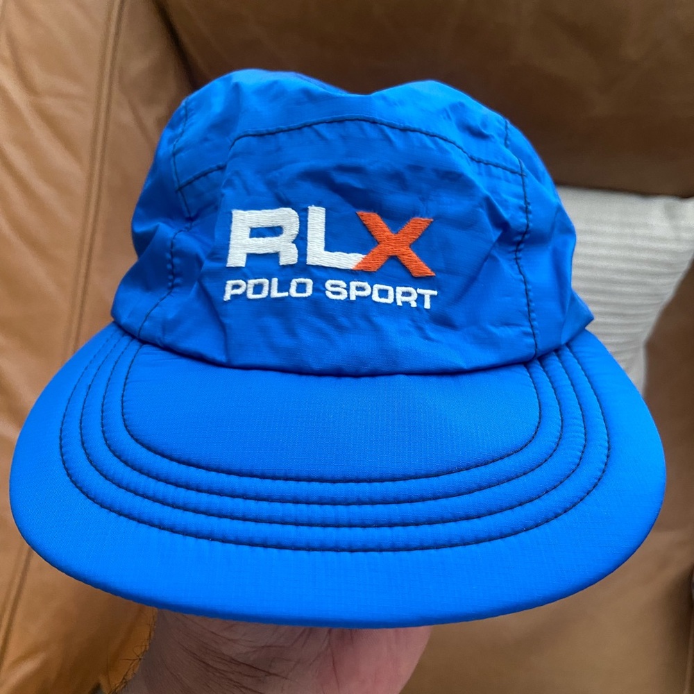 RLX Ralph Lauren Blue and Black Hat with Polo Sport Logo